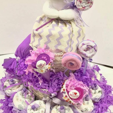 Εικόνα 5 για Μωρότουρτα για κοριτσάκι - DiapierCake Baby Lollipop- Cupcake