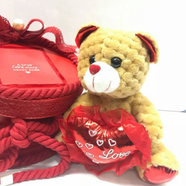 Εικόνα 4 για Romantic Red Gift Box Capitone Bear