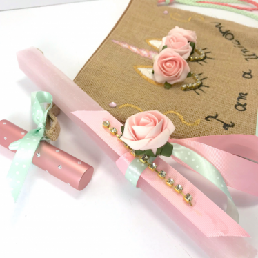 Εικόνα 2 για Luxury Edition Λαμπάδα UNICORN Roses