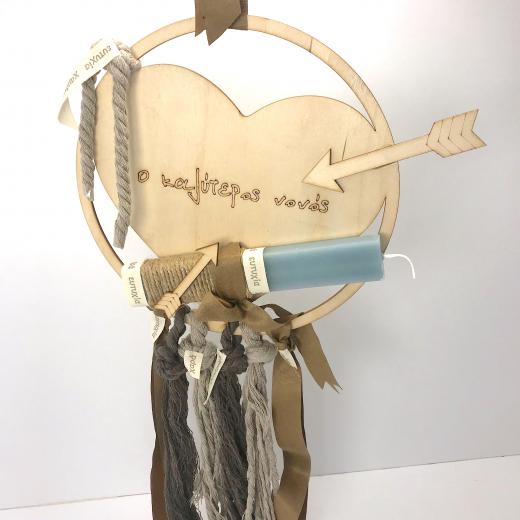 Εικόνα για Λαμπάδα σε βάση Boho " Ο καλύτερος νονός"