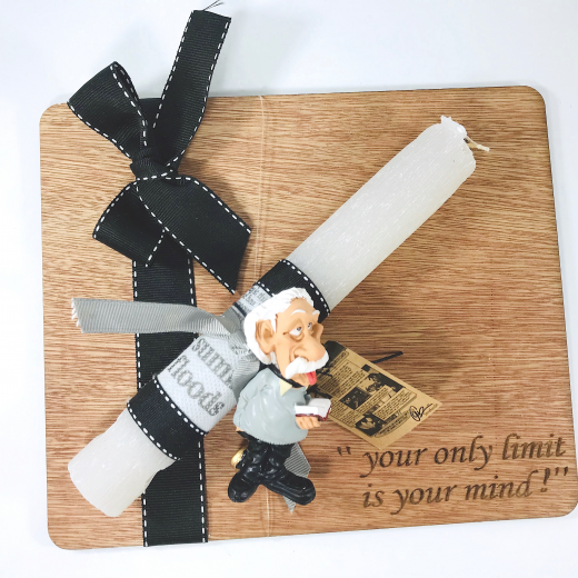 Εικόνα για Λαμπάδα με ξυλινη βάση mousepad "Einstein"