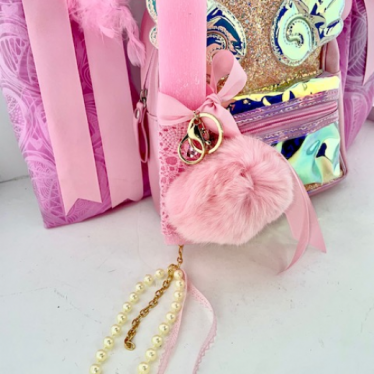 Εικόνα 2 για Σετ Λαμπάδας Sparkling Pink  Angel Bag