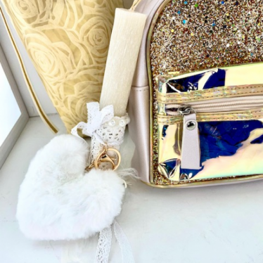 Εικόνα 2 για Σετ Λαμπάδας Sparkling Gold Rabbit Bag