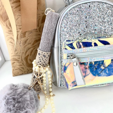 Εικόνα 2 για Σετ Λαμπάδας Sparkling Silver Rabbit Bag
