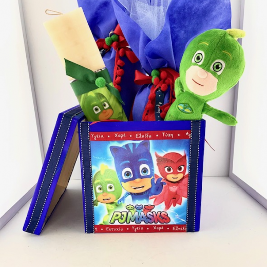 Εικόνα για Σετ λαμπάδας PJ MASKS Gekko με λούτρινο
