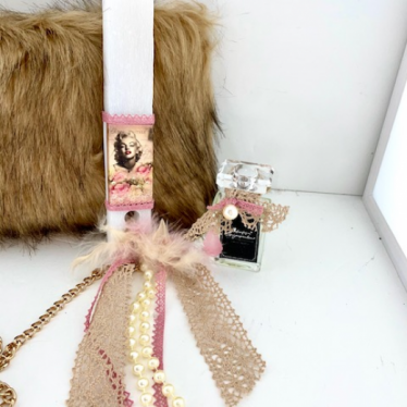 Εικόνα 2 για Luxury Fury Light brown Bag Σετ Λαμπάδας