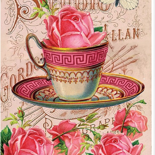 Εικόνα για Χαρτι για Decoupage A3  ριζόχαρτο Rose Cup