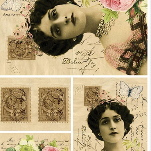Εικόνα για Χαρτί για Decoupage A3 ριζόχαρτο Vintage Persona