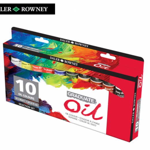 Εικόνα για DALER ROWNEY ΧΡΩΜΑ ΛΑΔΙΟΥ 10x38ml GRADUATE ΧΑΡΤΙΝΟ ΣΕΤ