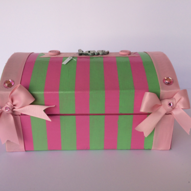 Εικόνα 2 για Χάρτινο Μπαουλάκι Pink Stripes