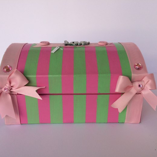 Εικόνα για Χάρτινο Μπαουλάκι Pink Stripes