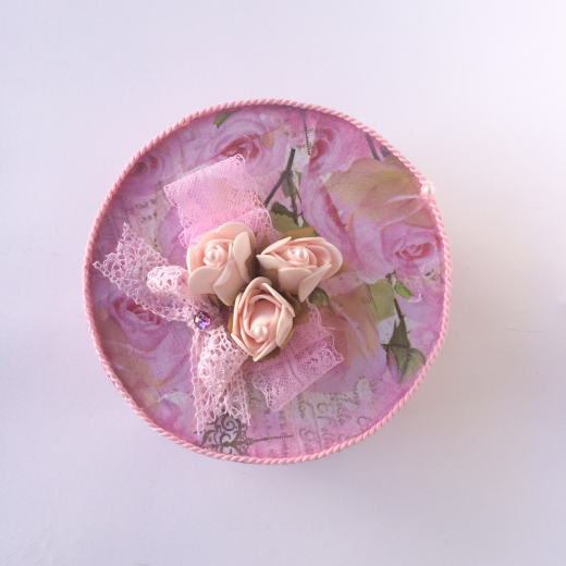 Εικόνα για Χειροποίητο κουτί Pink Roses