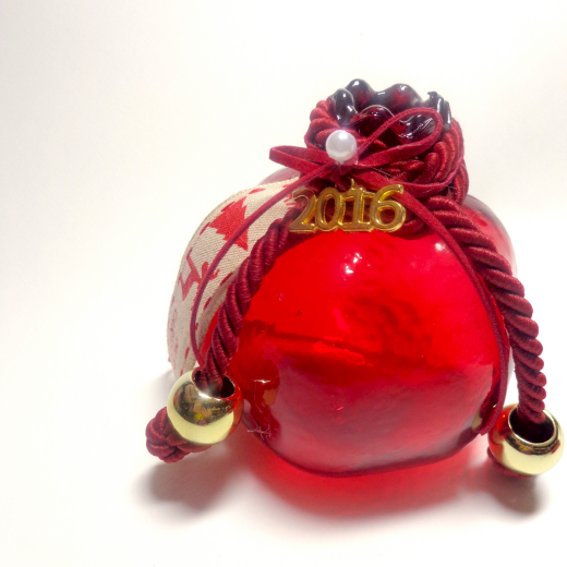 Εικόνα για Γούρι Γυάλινο 180 ml Christmas  Ribbon